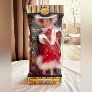 IC COLLECTION Porcelain Doll in Red Coat
